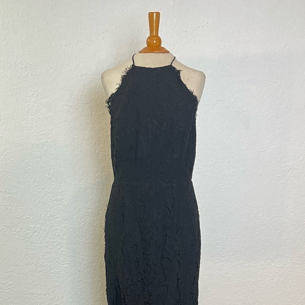NEW Fame and Partners Dragon Eyes Lace Halter Gown - Picture 4 of 11